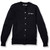 Crewneck Cardigan with embroidered logo [PA446-6000/AWC-NAVY]