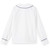 Long Sleeve Peterpan Collar Blouse [ID001-351P-WHITE/NV]