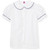 Short Sleeve Peterpan Collar Blouse [ID001-350P-WHITE/NV]