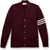 V-Neck Varsity Cardigan Sweater with embroidered logo [NJ267-3461/ACE-WNE W/WH]