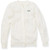 Crewneck Cardigan with embroidered logo [NY044-6000/NDG-WHITE]