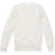 Crewneck Cardigan with embroidered logo [NY044-6000/NDG-WHITE]