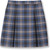 Pleated Skirt with Elastic Waist [AK001-34-47-BLUE/GY]