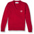 V-Neck Pullover Sweater with embroidered logo [MD125-6500/SBM-LIPSTICK]