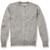 Crewneck Cardigan with embroidered logo [NY243-6000-HE GREY]