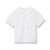 Short Sleeve Peterpan Collar Blouse with heat transferred logo [GA021-350-WHITE]