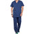 3 Pocket Unisex Top with embroidered logo [MD102-4876-NAVY]