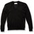 Fine Gauge V-Neck Sweater with embroidered logo [NJ174-6432/TCP-BLACK]