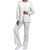Snap Front Warm-Up Jacket with heat transferred logo [MD112-4350-WHITE]