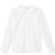 Long Sleeve Peterpan Collar Blouse with embroidered logo [MI016-351-TAE-WHITE]