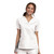 V-Neck Tunic Top with embroidered logo [PA132-8219/VAF-WHITE]