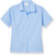 Short Sleeve Convertible Collar Blouse [NY625-354-BLUE]