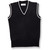 V-Neck Sweater Vest with heat transferred logo [TX139-6603-NVY W/WH]