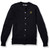 Crewneck Cardigan with embroidered logo [NC013-6000/MIC-NAVY]