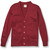 V-Neck Cardigan Sweater with embroidered logo [NJ754-1001/ANJ-CARDINAL]