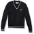 V-Neck Pullover Sweater with embroidered logo [VA089-6503/TAW-NVY W/WH]