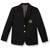 Girls' Polyester Blazer with embroidered logo [PA348-2000/DCP-BLACK]