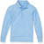 Long Sleeve Polo Shirt with heat transferred logo [GA020-KNIT-LS-BLUE]
