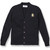 V-Neck Cardigan Sweater with heat transferred logo [TX106-1001/NAZ-NAVY]