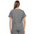 2 Pocket Ladies V-Neck Top with embroidered logo [MD199-4700/ARF-GREY]
