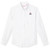 Long Sleeve Oxford Blouse with embroidered logo [DE042-OX/L RLC-WHITE]