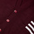 V-Neck Varsity Cardigan Sweater with heat transferred logo [NY079-3461/AFU-WNE W/WH]
