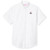 Short Sleeve Oxford Blouse with embroidered logo [DE042-OX/S RLC-WHITE]