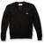 Fine Gauge V-Neck Sweater with embroidered logo [MI002-6432/FGR-BLACK]