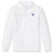 Long Sleeve Polo Shirt with embroidered logo [MD224-KNIT/MML-WHITE]