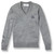 V-Neck Pullover Sweater with embroidered logo [NY671-6500/JHG-HE GREY]