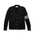 V-Neck Varsity Cardigan Sweater with embroidered logo [PA774-3461/CAE-BK W/WH]