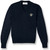 V-Neck Pullover Sweater with embroidered logo [TX023-6500/UAT-NAVY]
