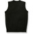 V-Neck Sweater Vest with embroidered logo [NJ086-6600/086-BLACK]