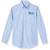 Long Sleeve Oxford Blouse with embroidered logo [PA204-OX/L MCP-BLUE]