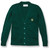 V-Neck Cardigan Sweater with embroidered logo [GA013-1001/TFG-GREEN]