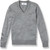 V-Neck Pullover Sweater with heat transferred logo [OK008-6500/ACO-HE GREY]