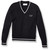 V-Neck Pullover Sweater with embroidered logo [NY611-6503/CLR-NVY W/WH]