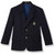 Youth Polyester Blazer with embroidered logo [NJ456-BOYS/MOM-NAVY]