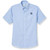 Short Sleeve Oxford Shirt with embroidered logo [TX015-OX-S WWC-BLUE]
