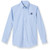 Long Sleeve Oxford Shirt with embroidered logo [TX015-OX-L WWC-BLUE]