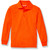 Long Sleeve Polo Shirt with heat transferred logo [NY091-KNIT/M25-ORANGE]