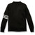 V-Neck Varsity Cardigan Sweater [AK021-3478-BLK/WHT]