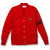 V-Neck Varsity Cardigan Sweater with embroidered logo [PA526-3469/AR-LIP W/BK]