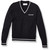 V-Neck Pullover Sweater with embroidered logo [NY460-6503/FA-NVY W/WH]