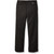 Girls' Black Flat Front Slacks [NC021-15-FLAT-BLACK]