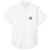 Short Sleeve Oxford Blouse with embroidered logo [TX051-OX/S UDS-WHITE]