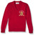 V-Neck Pullover Sweater with embroidered logo [NY095-6500/CSB-LIPSTICK]
