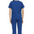 V-Neck Scrub Top with heat transferred logo [NY193-4700-PMA-ROYAL]