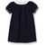 Peter Pan Collared Dress w/Piping with embroidered logo [TX084-1013-4OR-DK NAVY]