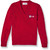 V-Neck Pullover Sweater with embroidered logo [NY041-6500/JBD-LIPSTICK]